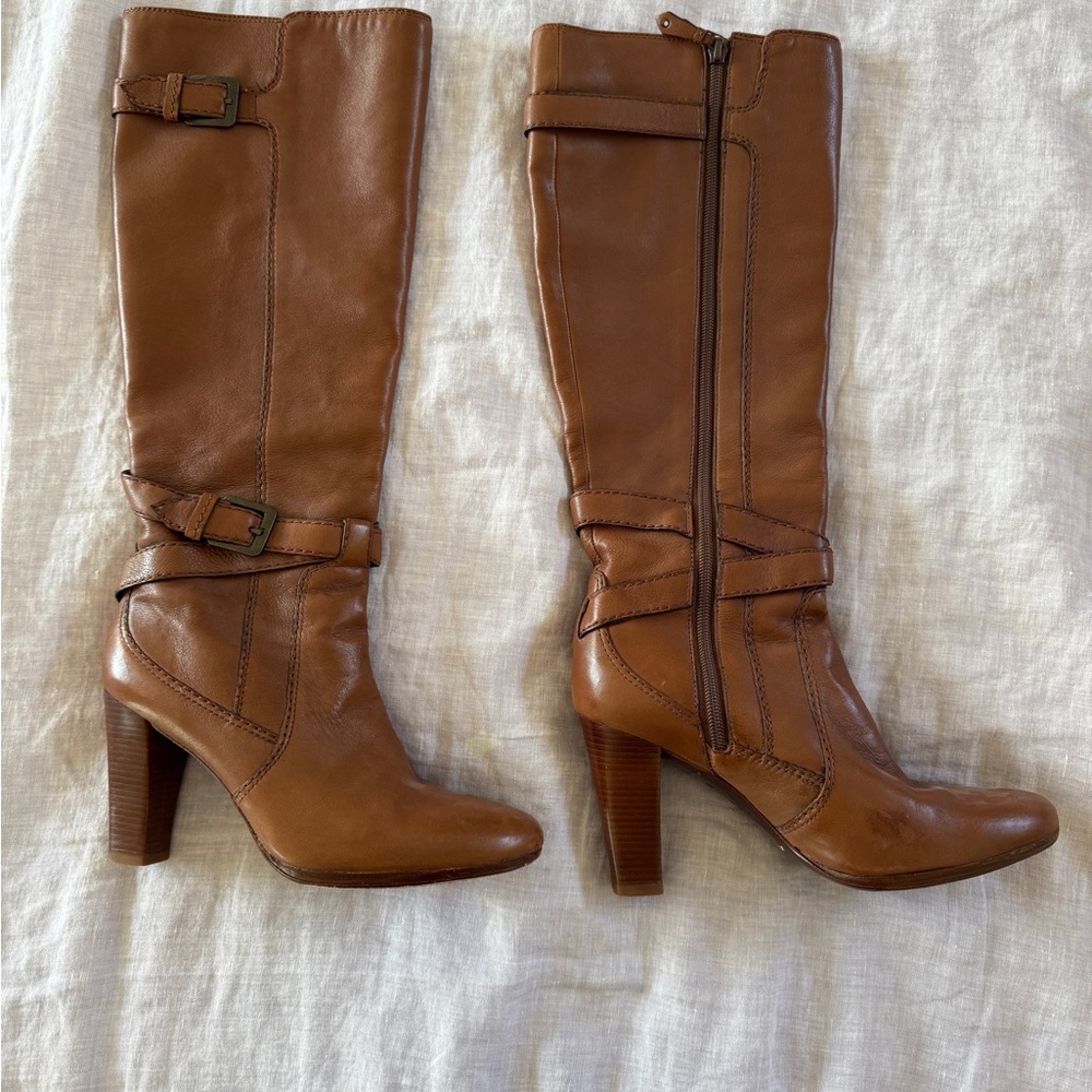 Cole Haan 2007 Brown Leather Knee-High Women's Boots (forgotten in closet)